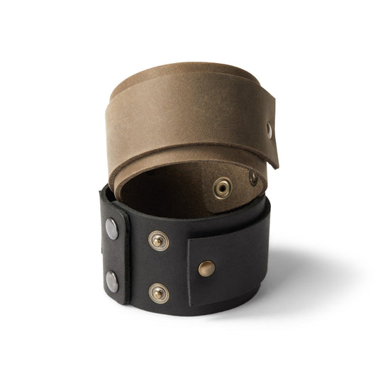 POLSINO IN CUOIO CON FASCIA CENTRALE - Record Moda