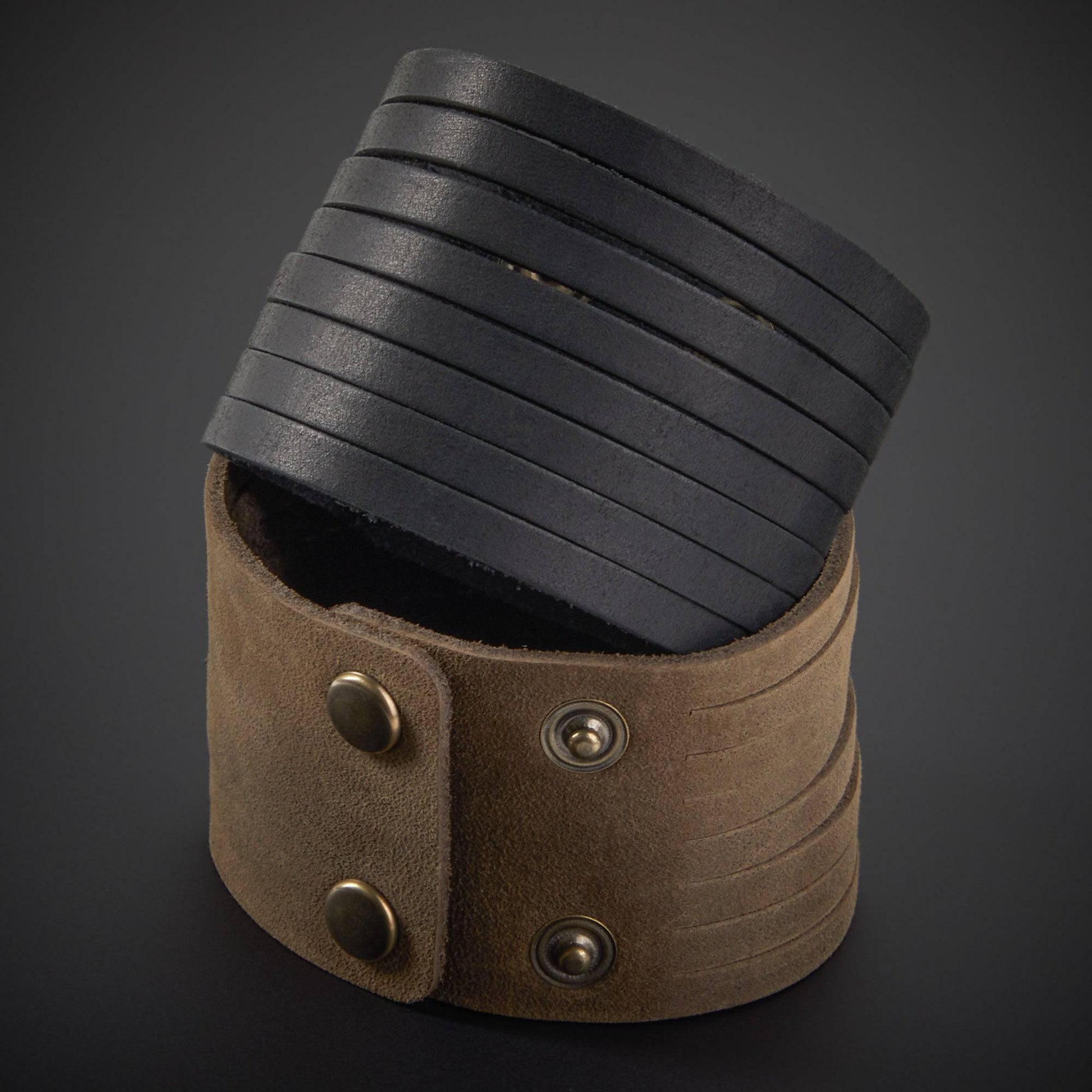 POLSINO IN CUOIO EIGHT STRIPS - Record Moda