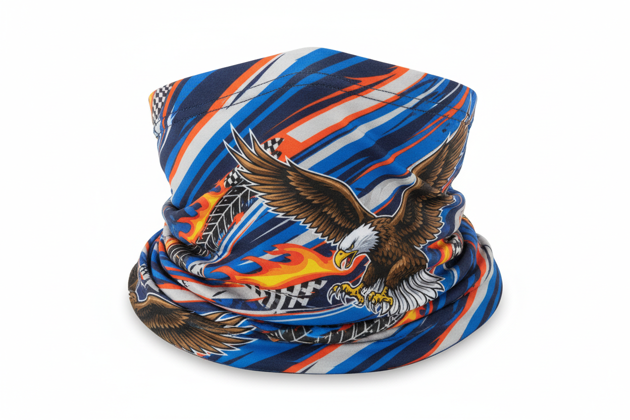 Scaldacollo in morbido ed elastico poliestere. Versatile grazie alle numerose possibilità di posizionamento. Il colore bianco è stato appositamente studiato per la sublimazione , permettendo e si possono applicare disegni in full colors. design per motociclisti. solo 1 in foto

Poliestere 130 g/ m2

50x25cm